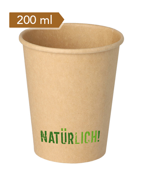Nachhaltiger Coffee to Go Becher - 200 ml | 50 Stück